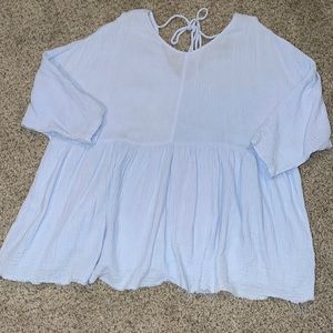 Light Blue/periwinkle Babydoll Top